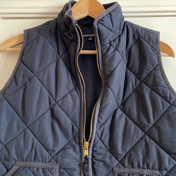 J Crew Navy Blue Puffer Vest - Picture 6 of 8